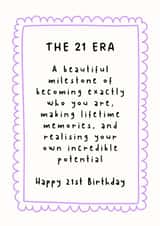 Classic Birthday Card - 21st - Making Memories created by @Hurray Haus