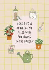 Classic Retirement Card - Pottering In The Garden created by Sweetlove Press