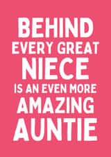 Funny Birthday Card - For Niece - Even More Amazing Auntie created by Sundiva Designs