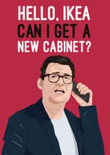 Funny Birthday Card - Andy Burnham - New Cabinet created by Quitting Hollywood