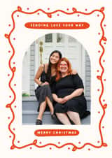 Personalised Christmas Photo Card created by @Hurray Haus - Classic Christmas Card - Sending Love Your Way