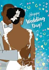 Fun Wedding Card - Confetti - Black Couple created by @NyhaCards by Naomi C Robinson