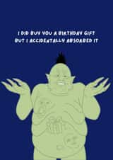 Funny Birthday Card - Doctor Who - Abzorbaloff created by Jess