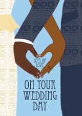 Classic Wedding Card - Lots Of Love - Black Couple created by @NyhaCards by Naomi C Robinson