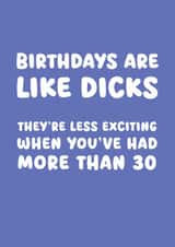 Birthdays are like Dicks – Funny Birthday Card created by Picardso