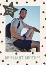 Personalised Birthday Photo Card created by The Pattern Press - Classic Birthday Card - Brilliant Brother