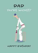 Super fun Dad Birthday card- You're Wicket! created by Pink Pig