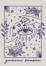 Gemini Season Card | Zodiac Birthday Card for Gemini created by Margaux