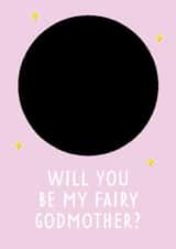 Personalised Pregnancy Photo Card created by hot girls make cards - Cute Photo Upload Godmother Proposal Card - Fairy Godmother