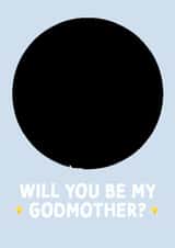 Personalised Pregnancy Photo Card created by hot girls make cards - Cute Photo Upload Godmother Proposal Card - Blue Sparkles