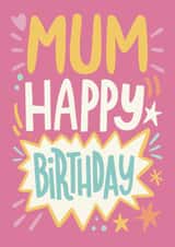 Classic Birthday Card - For Mum - Stars created by Happy  Introvert
