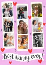 Personalised Birthday Photo Card created by Alice Griffiths Illustration - Classic Birthday Card - Best Nanny Ever - Photo Booth