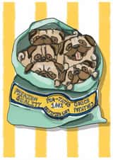 Cute Just Because Card - Pugs - Pug-Tatos created by Dotts Yard