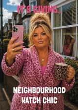 Funny Birthday Card - Nosey Neighbour - Neighbourhood Watch created by Giddy Kipper