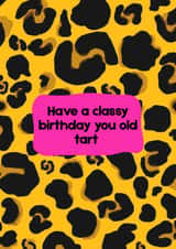 Leopard Loving Birthday Card - keeping it classy created by Sukhi Writes Stuff