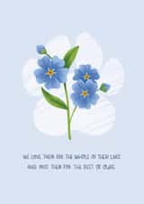 Pet sympathy card sorry for your loss dog forget me not pet loss bereavement created by Hollie McManus Illustration