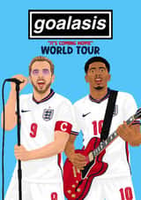 Funny Birthday Card - England Football Team - Oasis Parody - It's Coming Home created by Pink Peach Cards