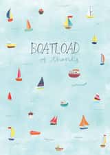 Cute Thank You - Tiny Boats - Boatload of Thanks created by Krupali Patel