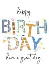 Traditional Birthday Card  - For Him created by Katie Phythian Design
