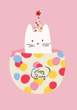 Cute Cat Birthday Card | Cute Animal Birthday Card created by Ayesha  Idris