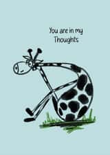 Animal Thinking of You Card | Cute Giraffe Sympathy & Support Greeting Card created by Ayesha  Idris