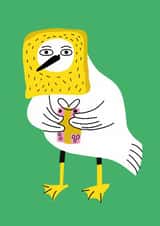 Funny Seagull Birthday Greeting Card created by Seekprint