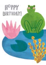 Cute Birthday Card - Frog - Hoppy Birthday created by Rosalind Maroney