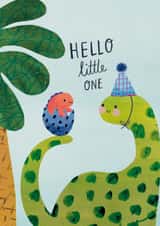 Cute New Baby Card - Dinosaur - Baby Boy created by Rosalind Maroney