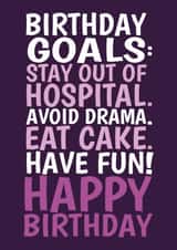 Funny Birthday Card For Friend – Stay Out Of Hospital created by @Cupsie's Creations
