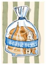 Cute card for any occasion. Who doesn’t love some Beagle bagels. created by Dotts Yard