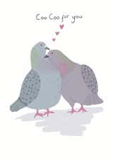 Cute Anniversary/Valentine's Day Card - Coo Coo For You - Pigeons created by Happy Print Designer