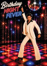 Retro Disco Dances Face Swap Birthday Card for Him created by Iryna.Nimmo.Art