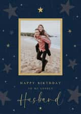 Personalised Birthday Photo Card created by LuxeLumination - Classic Birthday Card - For Husband - Stars