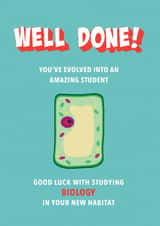 Cute Exam Congratulations card for a Biology student created by Incognito
