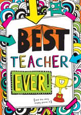 Cute Thank You Card - Tom Gates - Best Teacher Ever created by Tom Gates