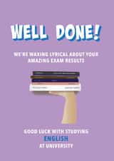 Cute Exam Congratulations Card for an English Student created by Incognito