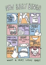 New Baby Bingo Card - Funny New Parents Card - Unisex Baby Card created by Becka Griffin