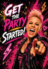 Rock Chick Birthday Card for Her - Get the Party Started created by The Card Lass