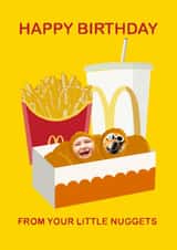 Personalised Birthday Photo Card created by now what. studio - Funny Birthday Card - Little Nuggets - McDonalds