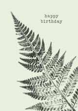 Classic Birthday Card – Fern Leaves created by Unfurling Press