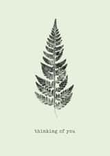 Classic Thinking of You Card – Fern Leaves created by Unfurling Press