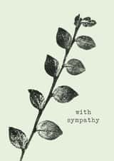 Classic Sympathy Card – Cotoneaster Print created by Unfurling Press