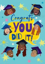 Classic Graduation Card - You Did It created by @NyhaCards by Naomi C Robinson