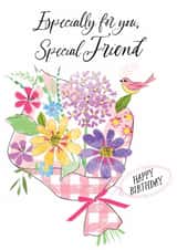 Pretty Birthday Card - Special Friend - Flower Bouquet created by Katie Phythian Design