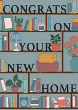 New home book shelf card created by Wild Rose