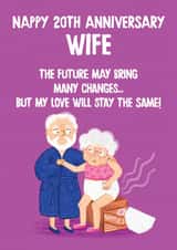 Funny Anniversary Card - For Wife - 20th - Nappies created by Hannah Jayne Lewin