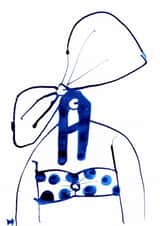 fashion, woman, portrait, artistic, illustration, blue, cool, modern created by Sian Jordan