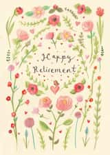 Traditional Retirement Card - Pretty Florals created by Love Lucy Illustration