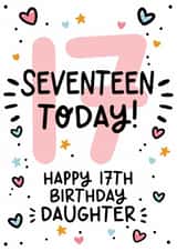 Cute 17th Birthday Card for Daughter created by Lyndsay Moon