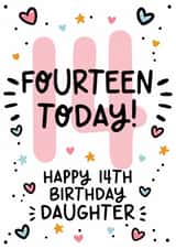 Cute Daughter 14th Birthday Card created by Lyndsay Moon